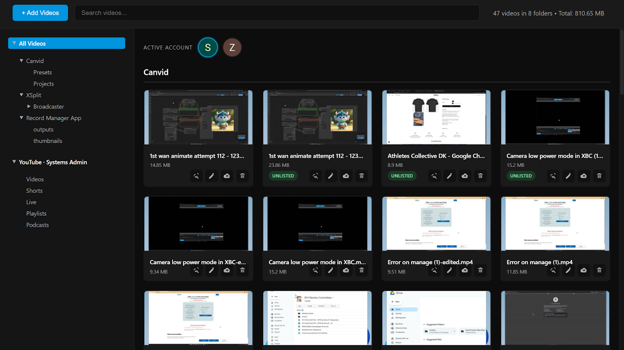 MiBa Video Manager